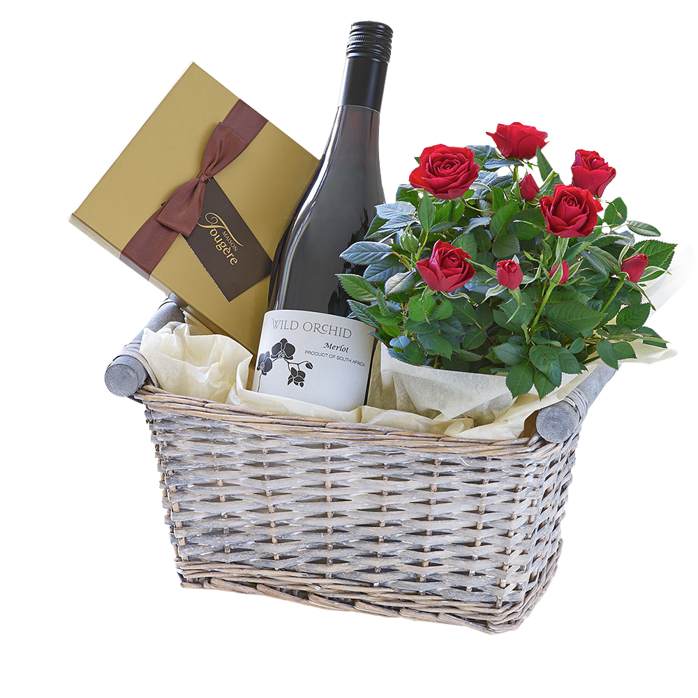 Luxury Red Wine Gift Basket