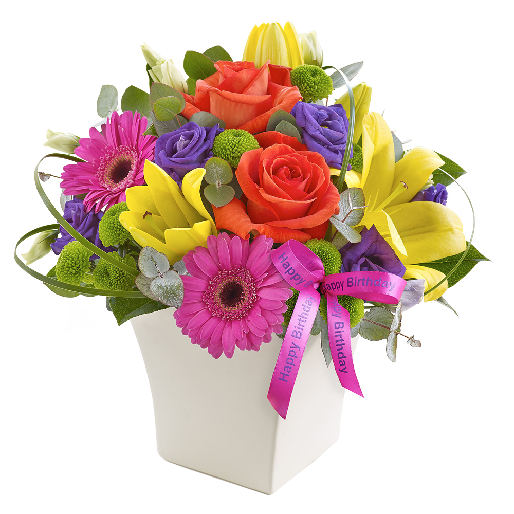 Happy Birthday Vibrant Exquisite Arrangement